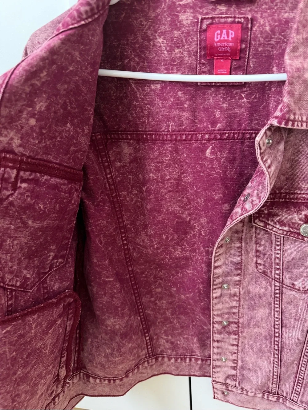 GAP Washed Rose Pink Denim Jacket